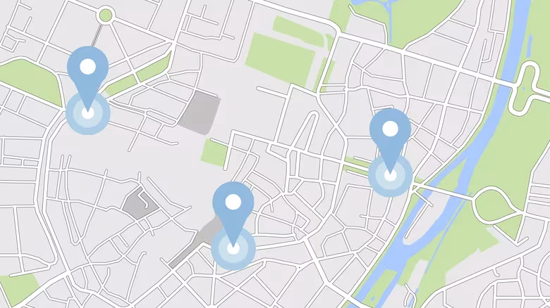 Google Maps street view of suburban neighborhood showing service area coverage