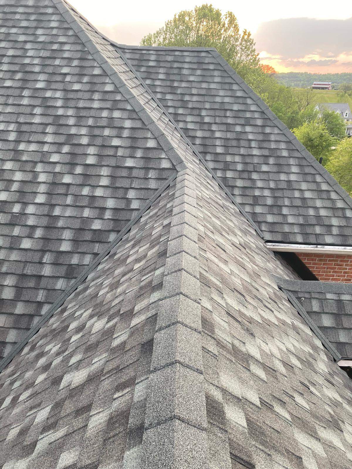 Designer luxury shingle roof with premium dimensional profile